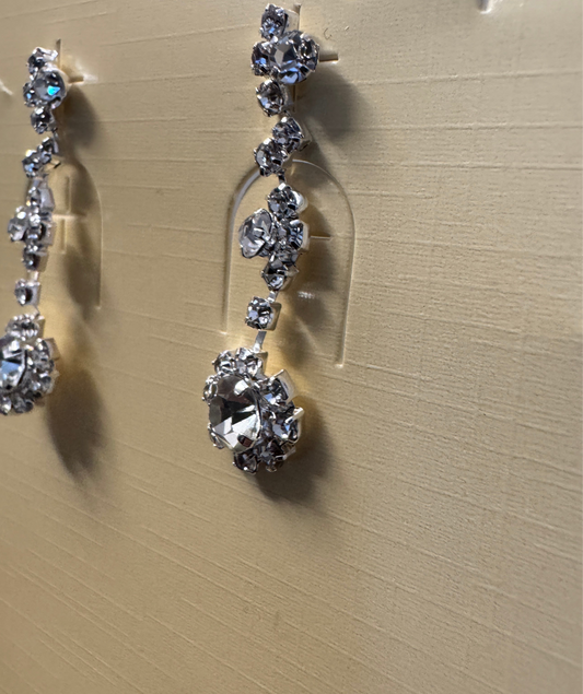 Luxury Rhinestone Necklace And Earrings Set