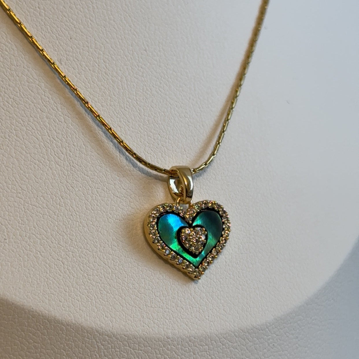 Heart, Flower & Butterfly Pendant Necklace – Stainless Steel