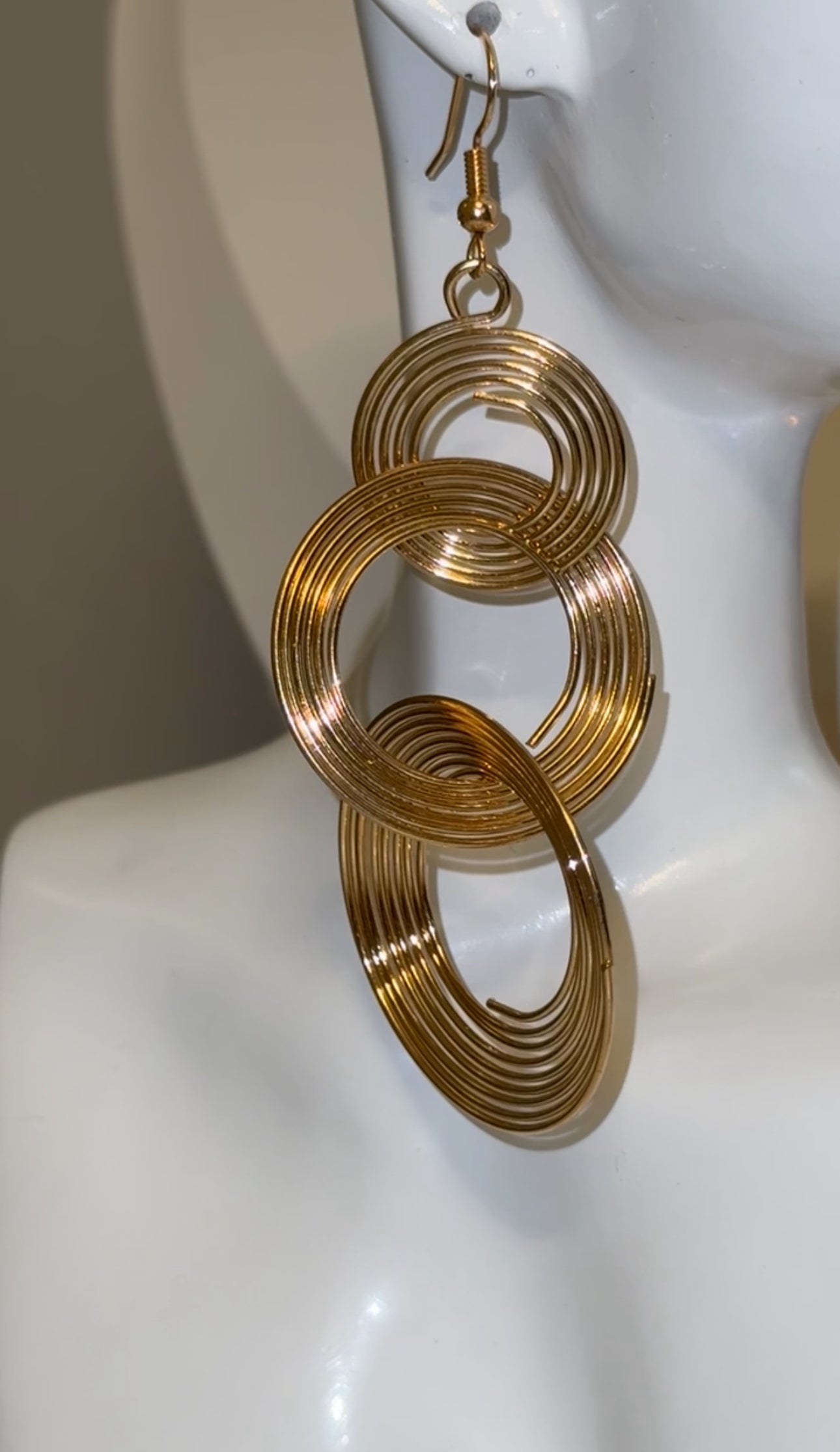Vintage Multi-Layer Circle Drop Earrings