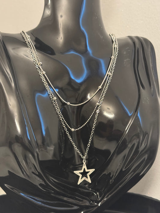 Simple Three-layer Delicate Chain Necklace