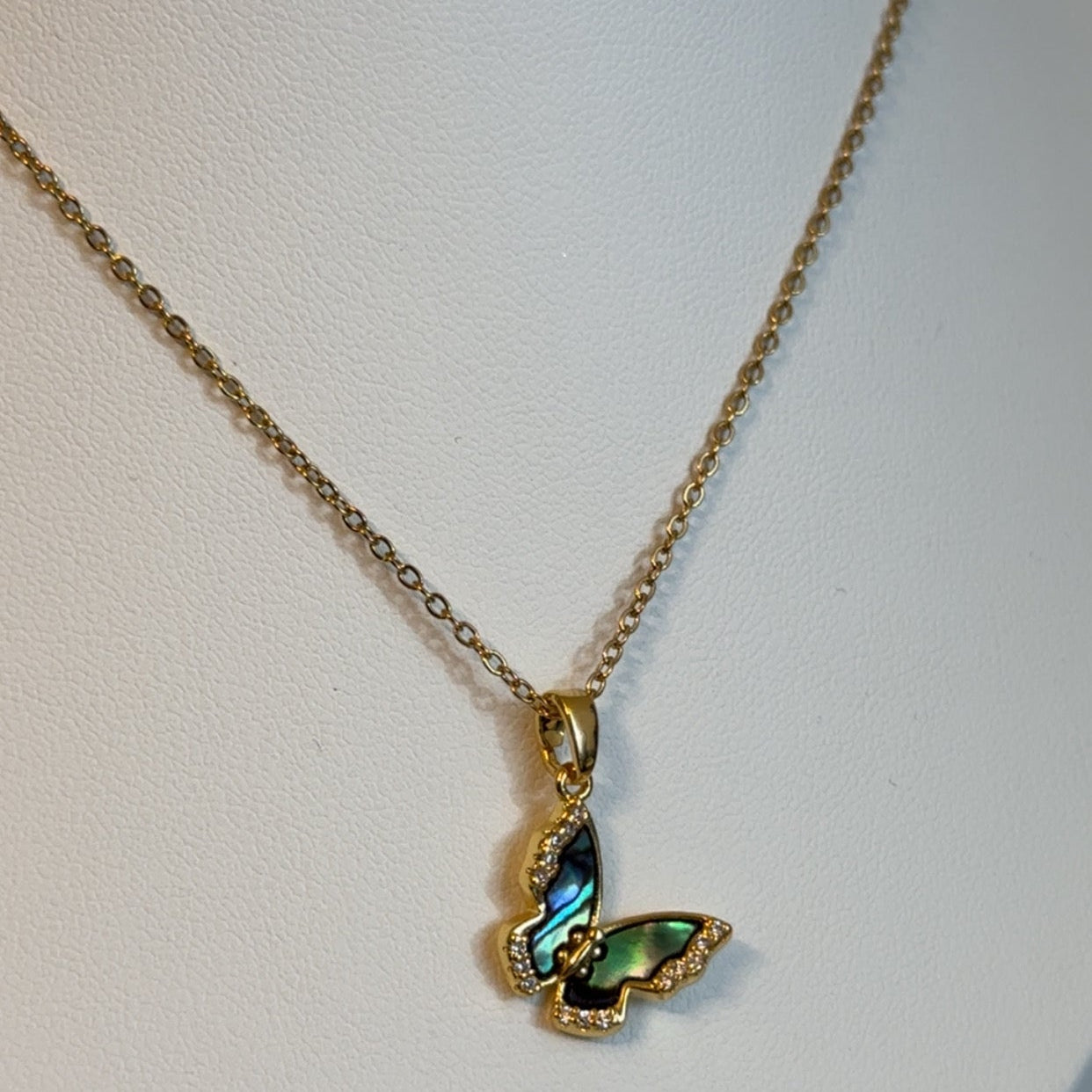 Heart, Flower & Butterfly Pendant Necklace – Stainless Steel