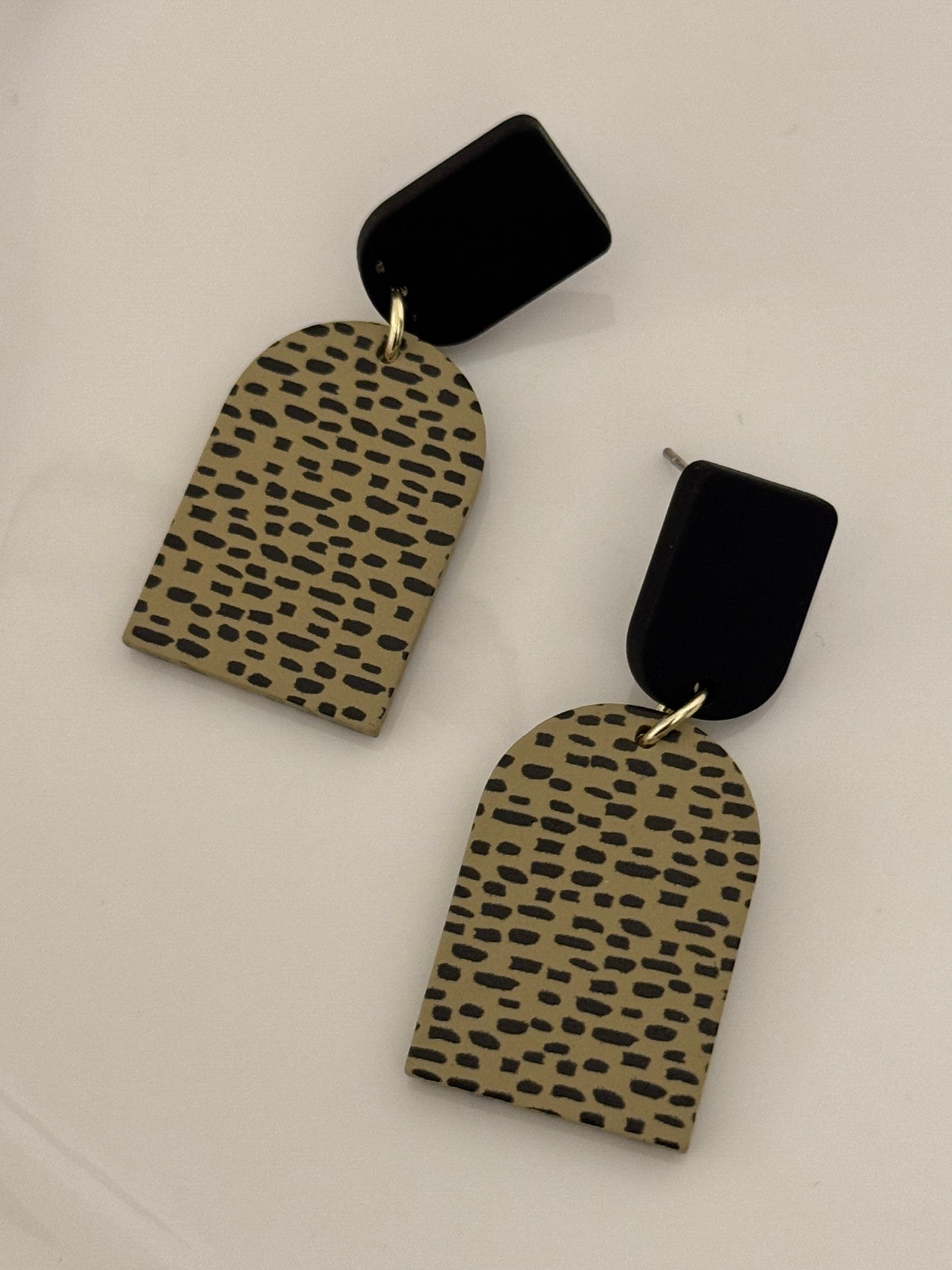 Geometric Dot Dangle Earrings