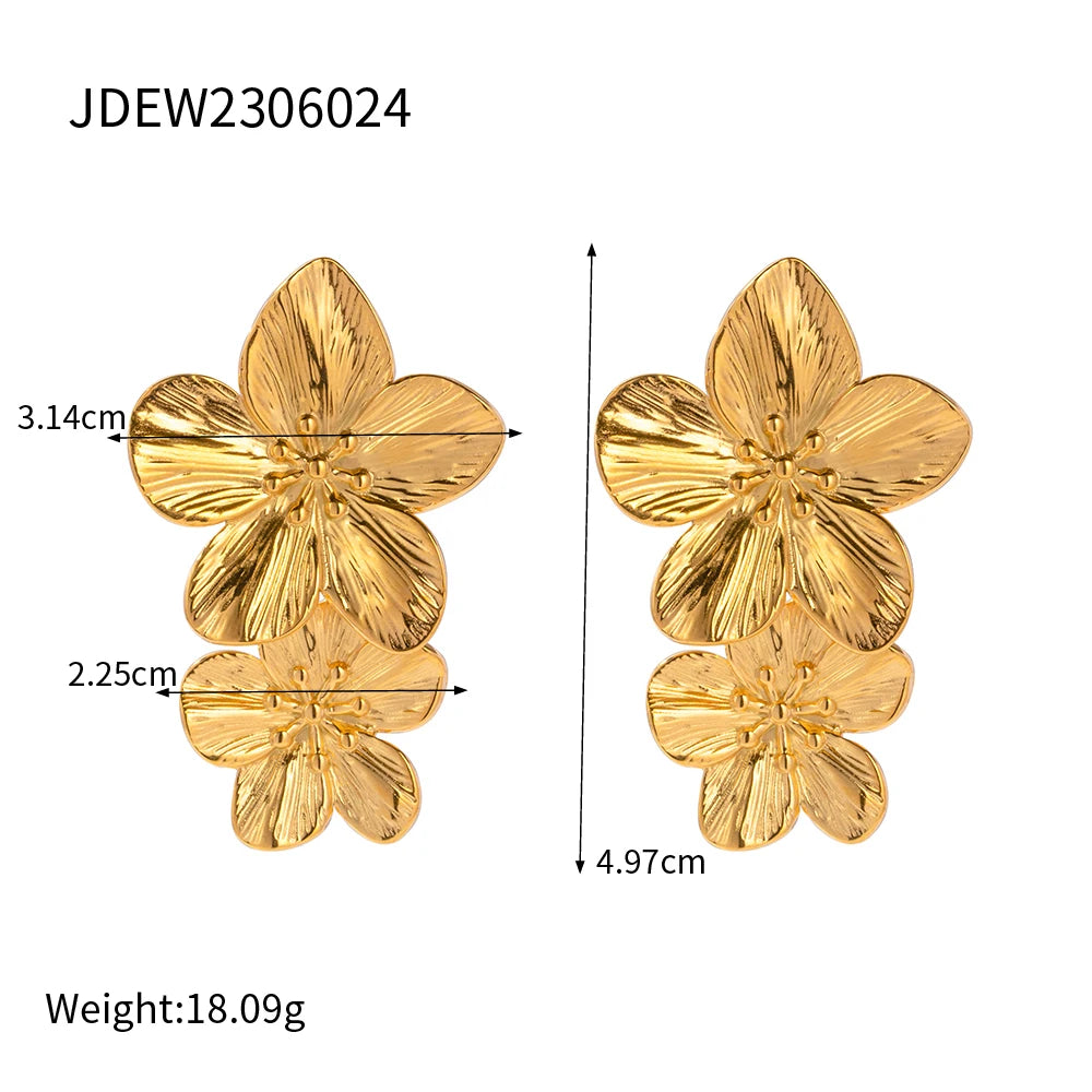 Vintage Flower Stud Earrings
