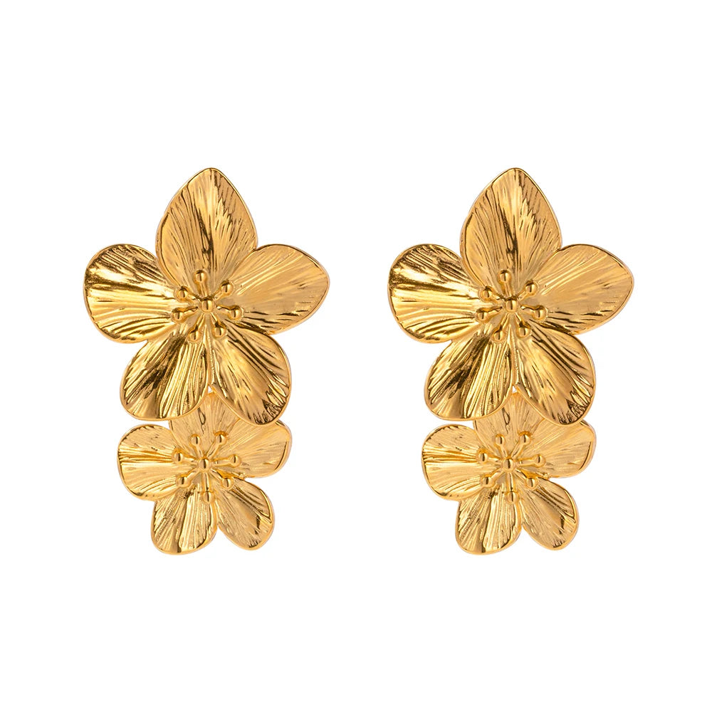 Vintage Flower Stud Earrings