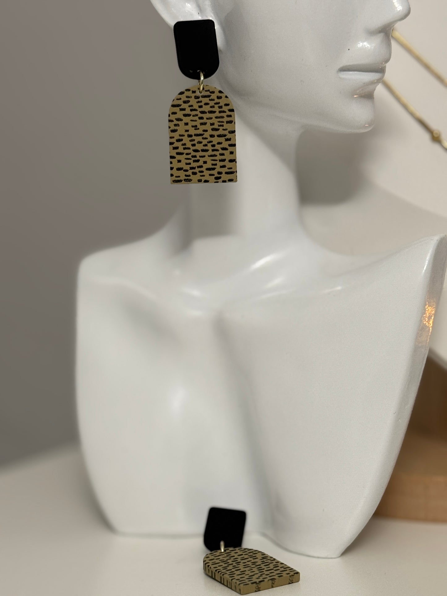 Geometric Dot Dangle Earrings
