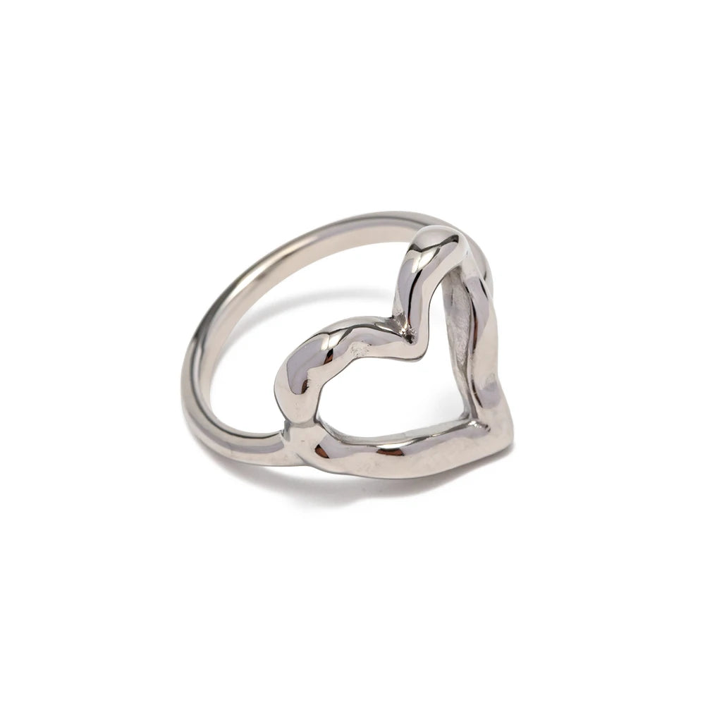 18K PVD Gold Stainless Steel, Waterproof Vintage Style rings