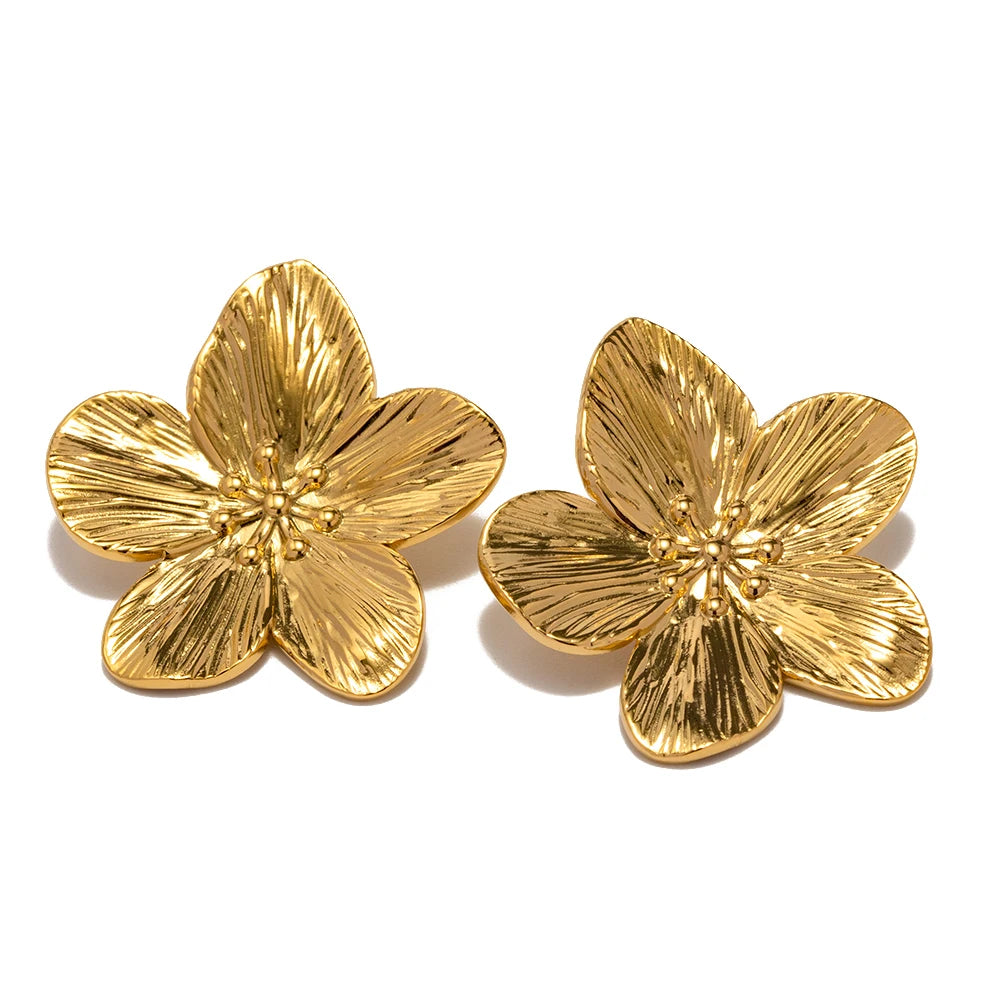 Vintage Flower Stud Earrings