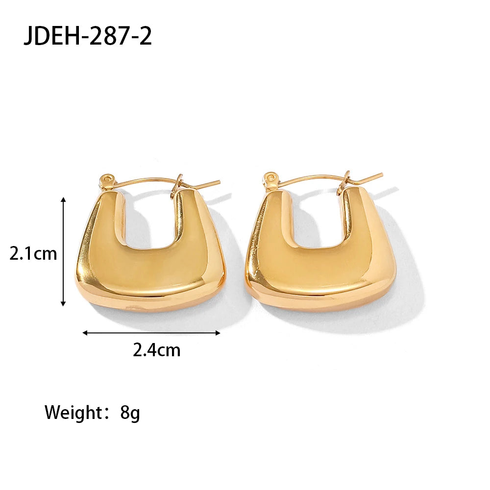 Hollow Design Chunky Bold Hoop Earrings