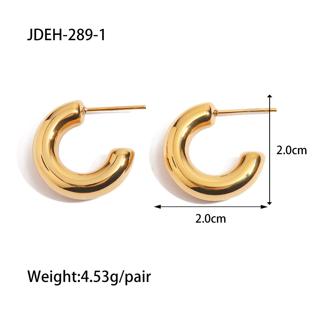 Hollow Design Chunky Bold Hoop Earrings