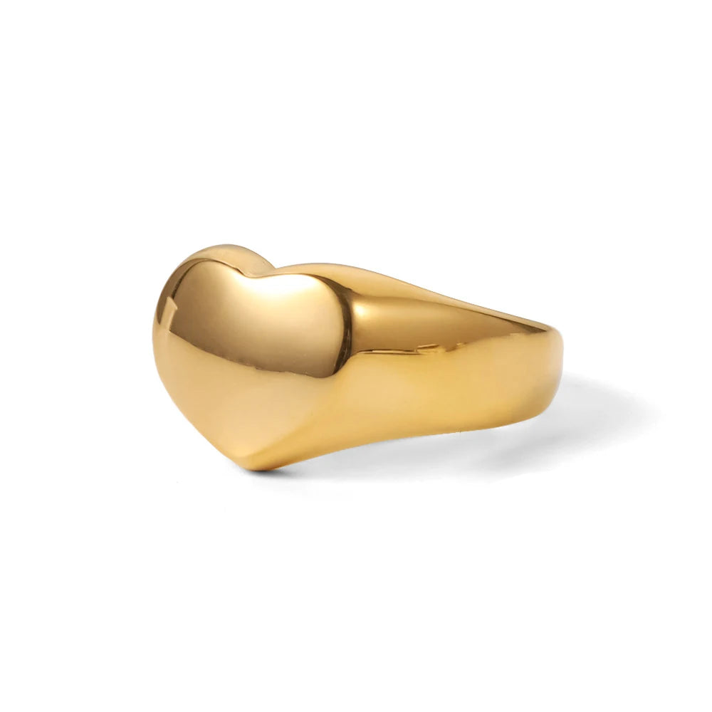 18K Gold-Plated Inlaid Shell Ring
