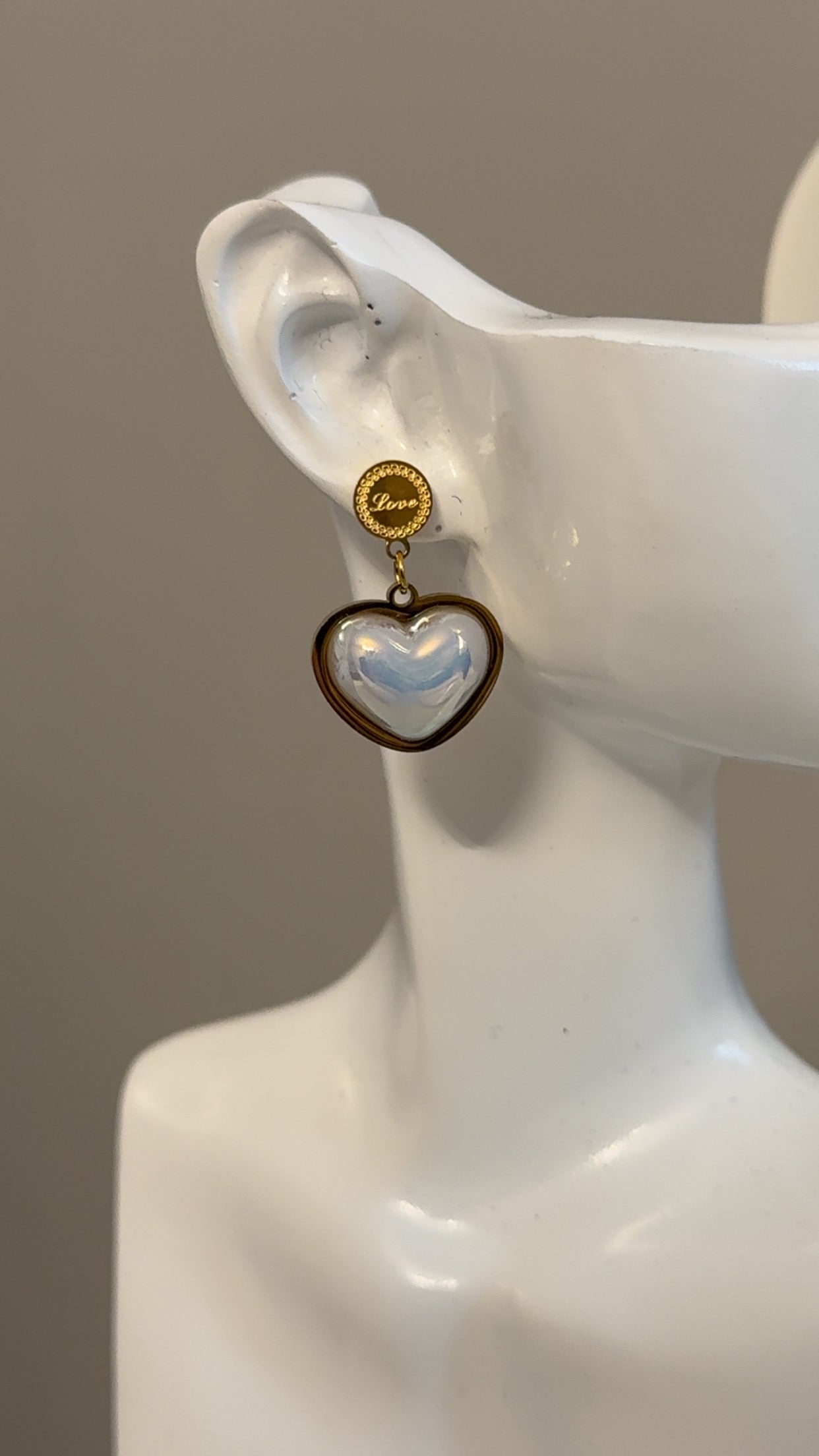Sweet Heart Earrings & Necklace Set