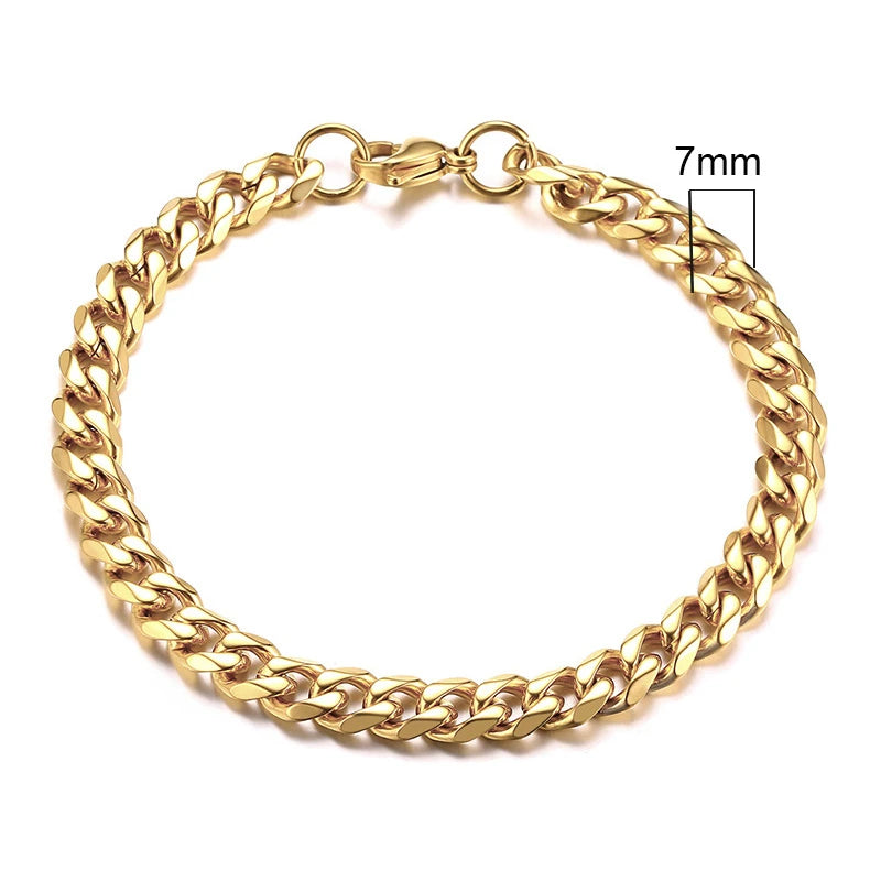 Chunky Miami Curb Chain Bracelet for Men