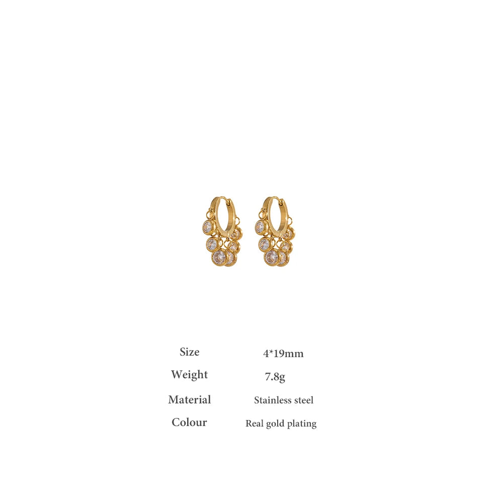Cubic Zirconia Hoop Earrings