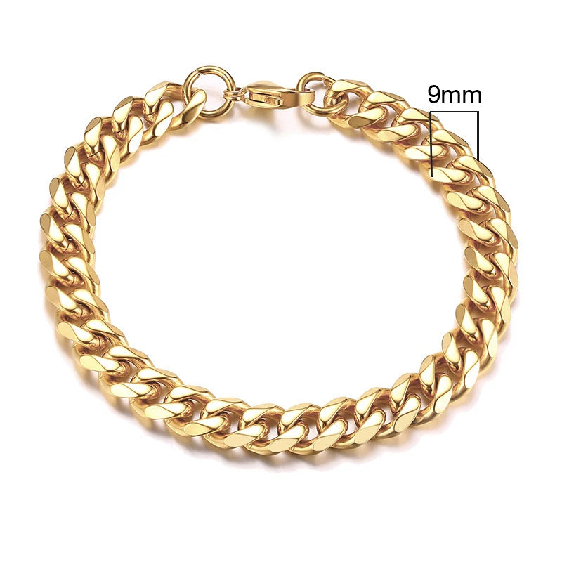 Chunky Miami Curb Chain Bracelet for Men
