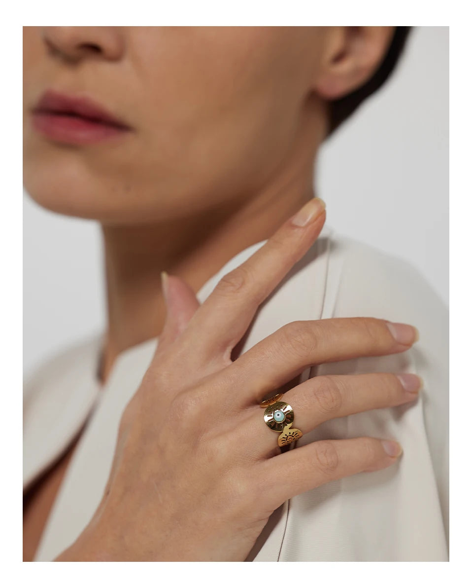 Stainless Steel Eye Bead Opening Ring