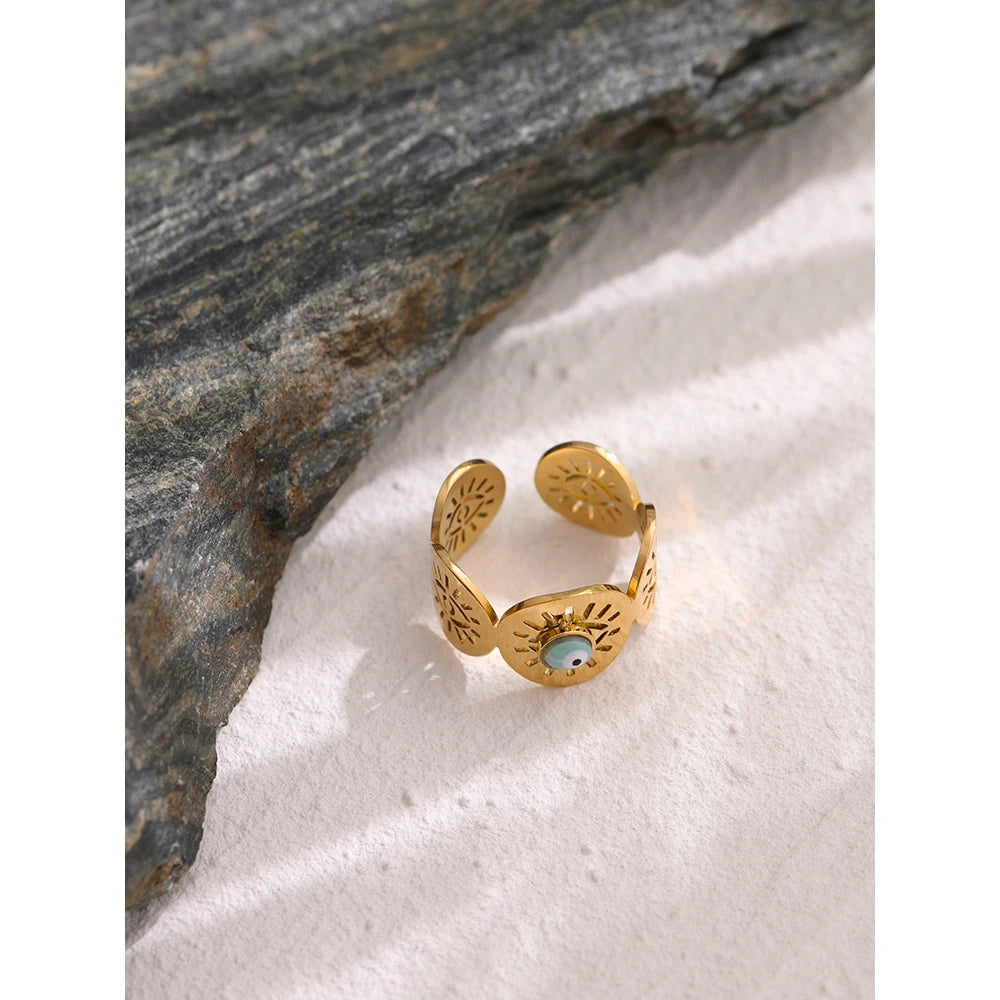 Stainless Steel Eye Bead Opening Ring