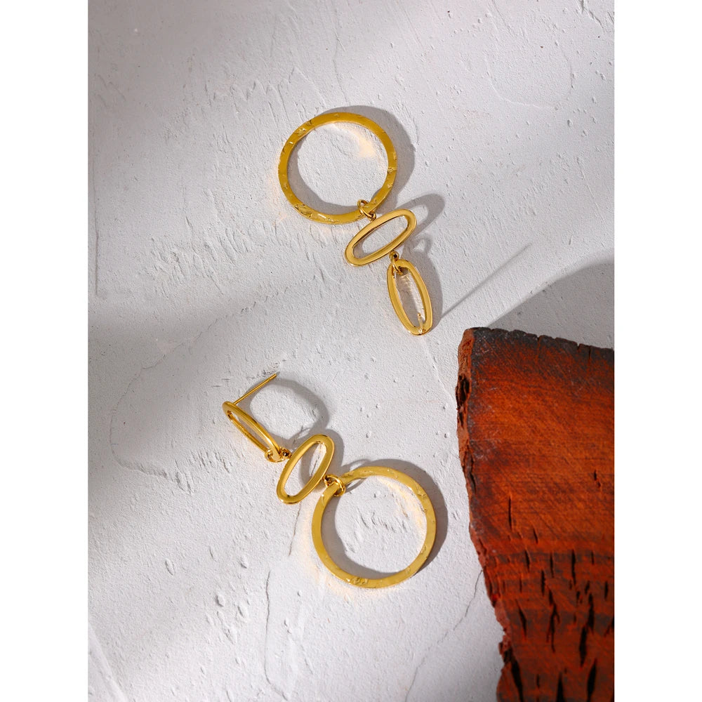 Minimalist Geometric Long Dangle Earrings