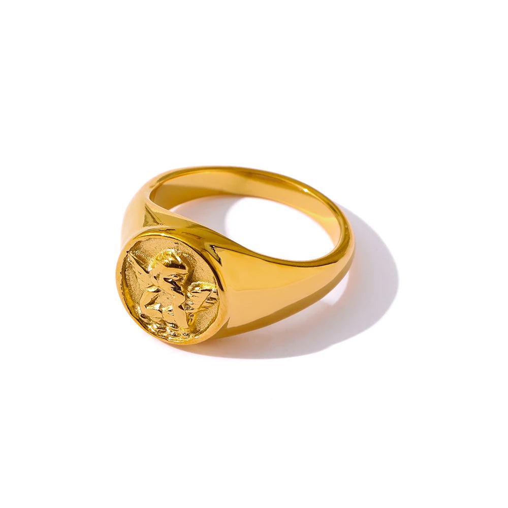 Heart Angel Ring Waterproof Jewelry