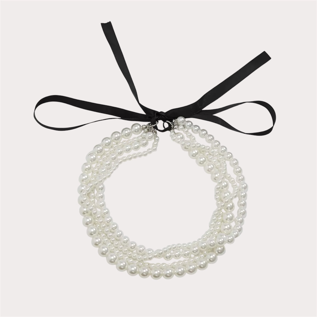 Elegant Multilayer Pearl Chain Necklace