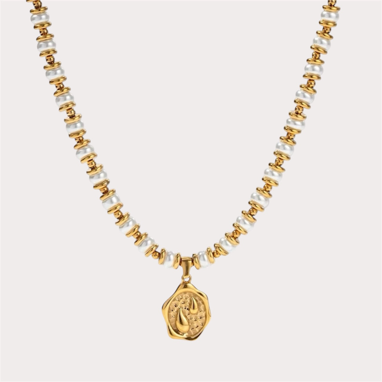 Vintage Beaded Pendant Necklace