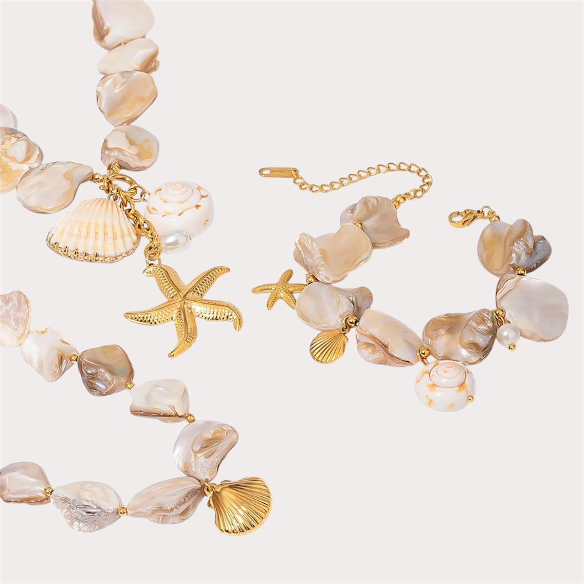 Summer Ocean Charm Bracelet & Necklace