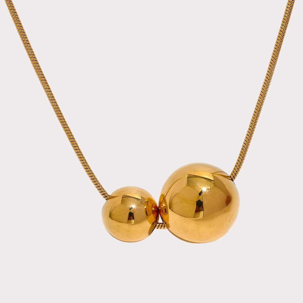 Round Ball Beads Pendant Necklace