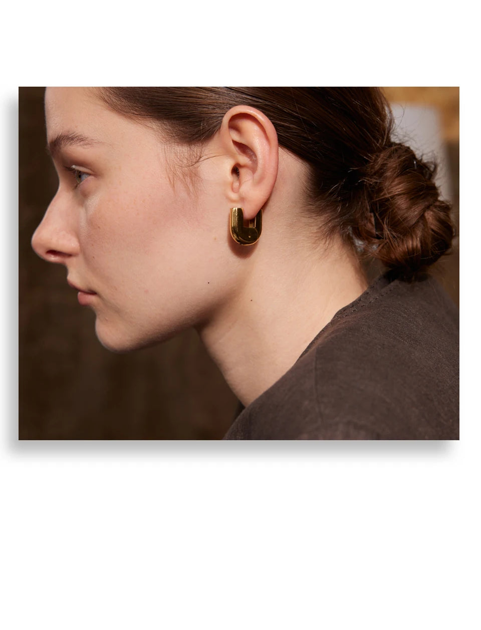 U-Shape Hollow Hoop Earrings