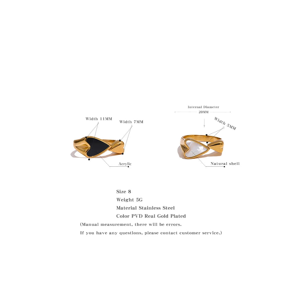 Shell Acrylic Heart Ring