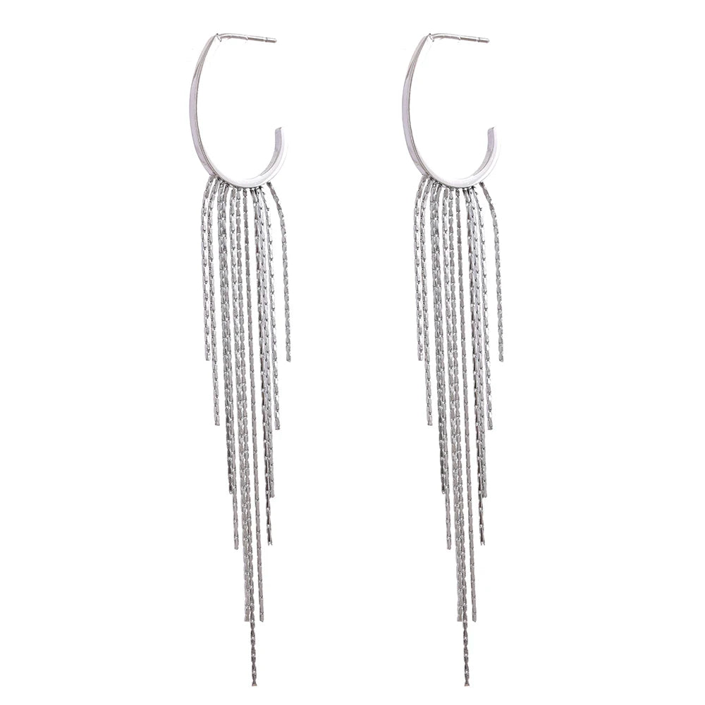 Long Tassel Drop Dangle Earrings