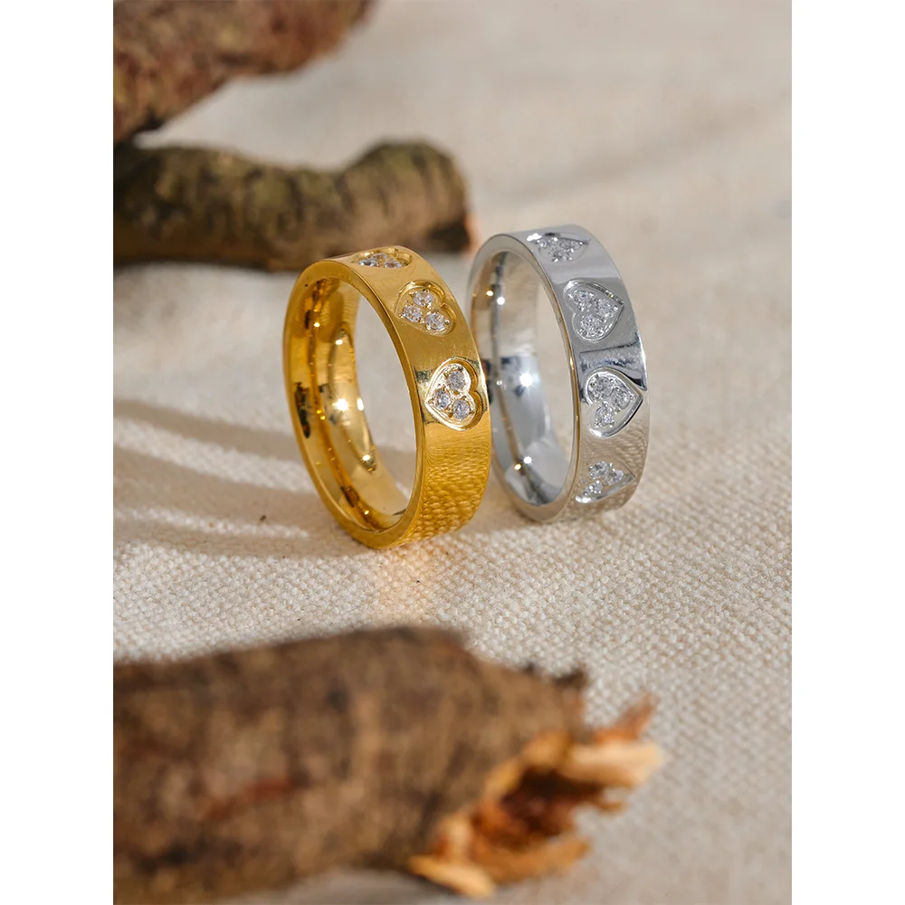 Cubic Zirconia Heart Ring