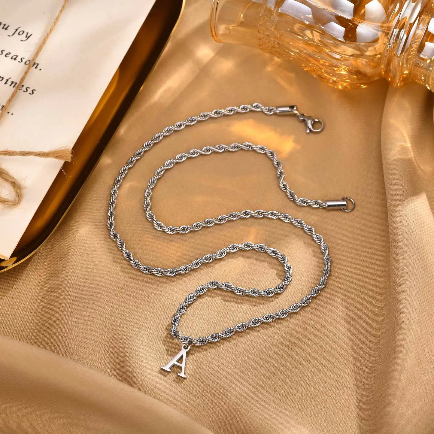 A-Z Initial Letter Necklace for Men