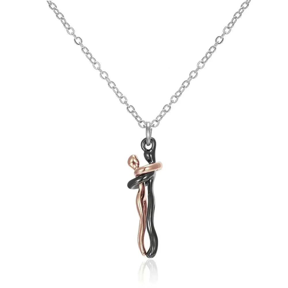 Hug Pendant Chain Necklace Jewelry
