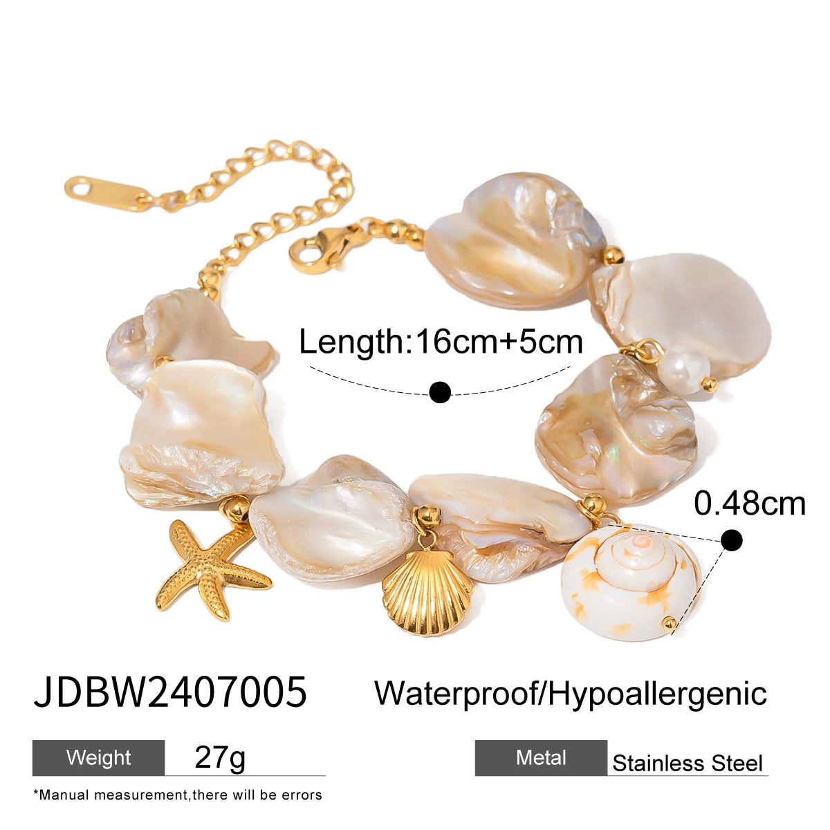Summer Ocean Charm Bracelet & Necklace
