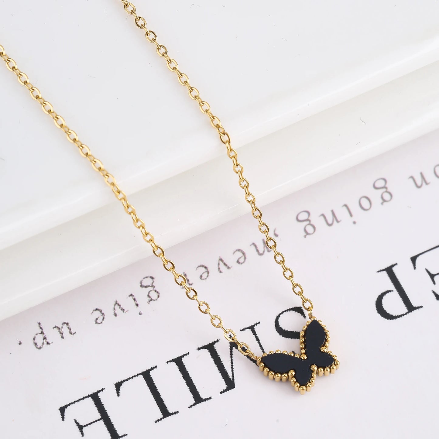 3PCS Stainless Steel Butterfly Jewelry Set