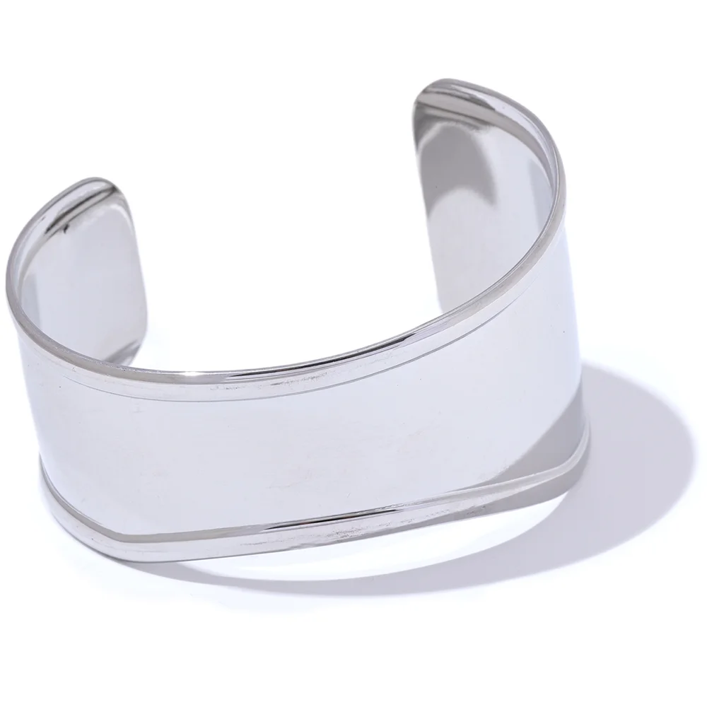 High-Quality Stainless Steel Wide Cuff Bracelet