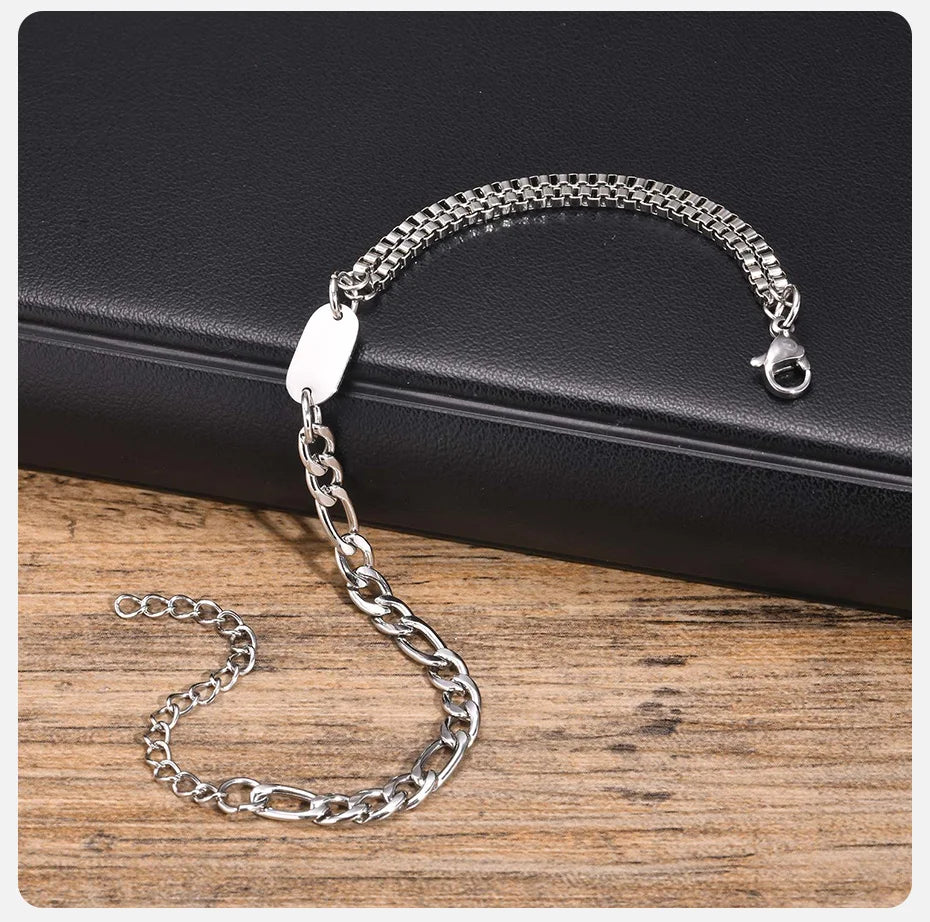A-Z Initial Link Chain Bracelets