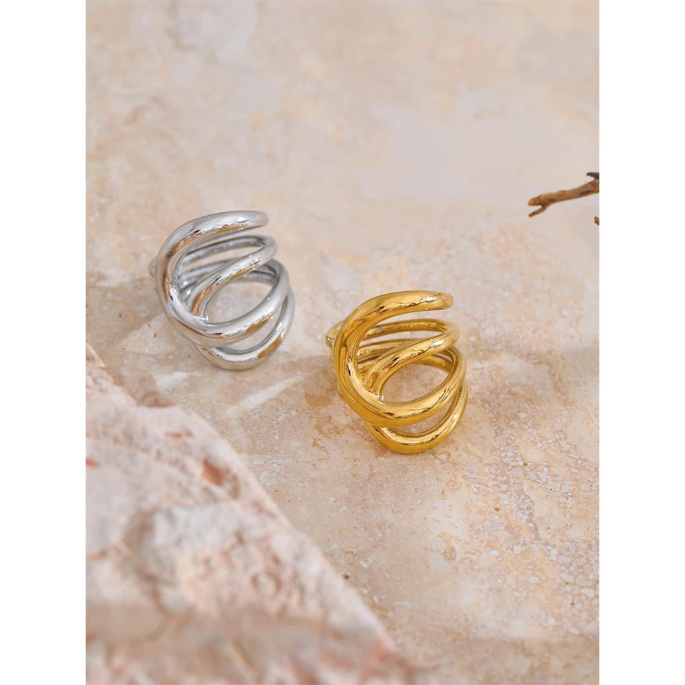Unique Design Geometric Unusual Ring