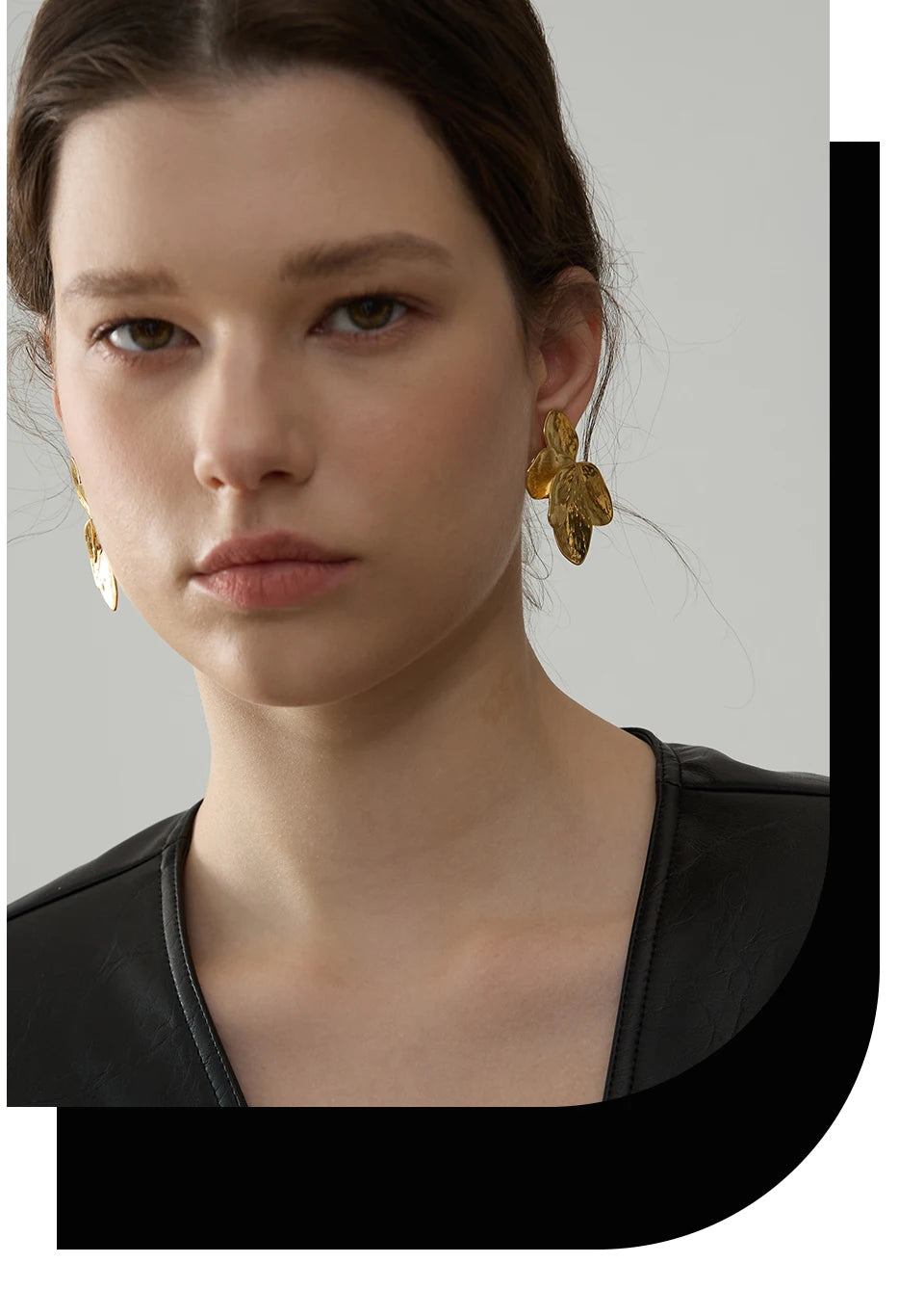 Waterproof 316L Stainless Steel Flower Stud Earrings