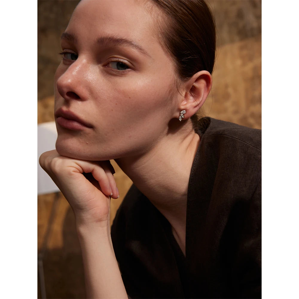 Cubic Zirconia Exquisite Wing Small Stud Earrings