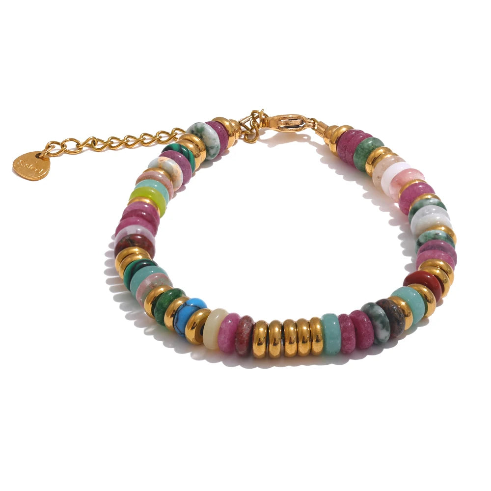 Natural Stone Beads Chain Handmade Bracelet