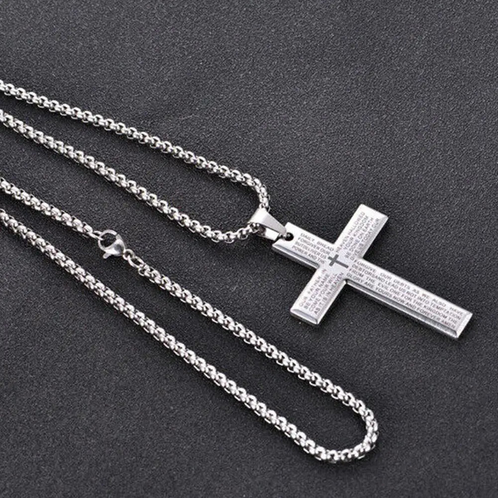 Christian Bible Cross Chain Necklace