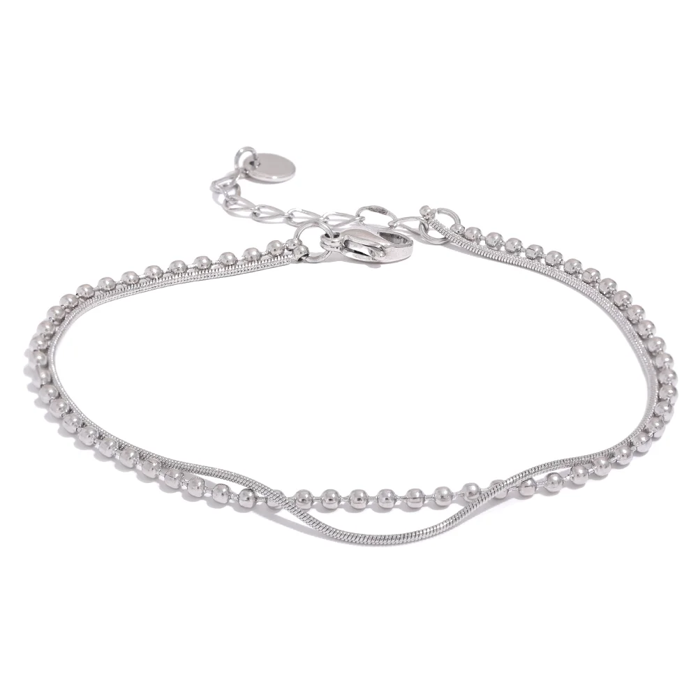 Double Layer Stainless Steel Bracelet