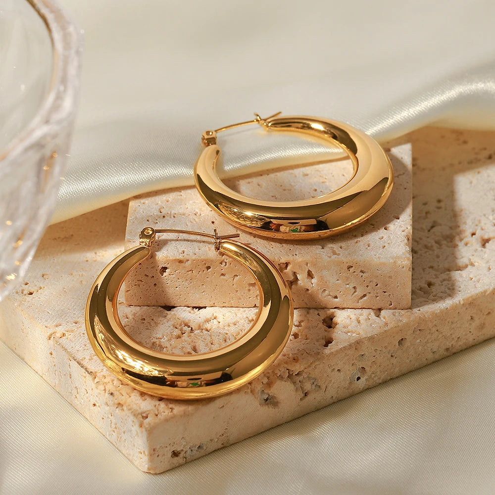 Vintage Hollow Hoop Earrings