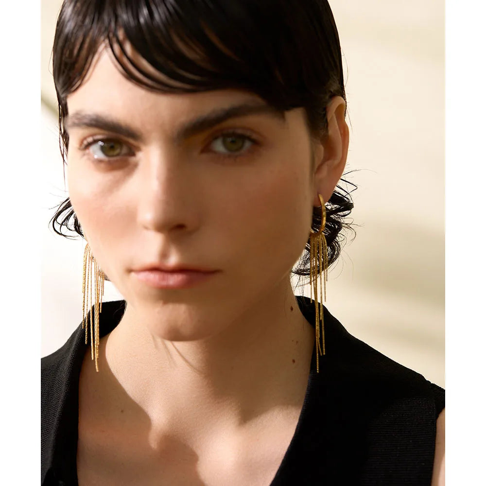 Long Tassel Drop Dangle Earrings