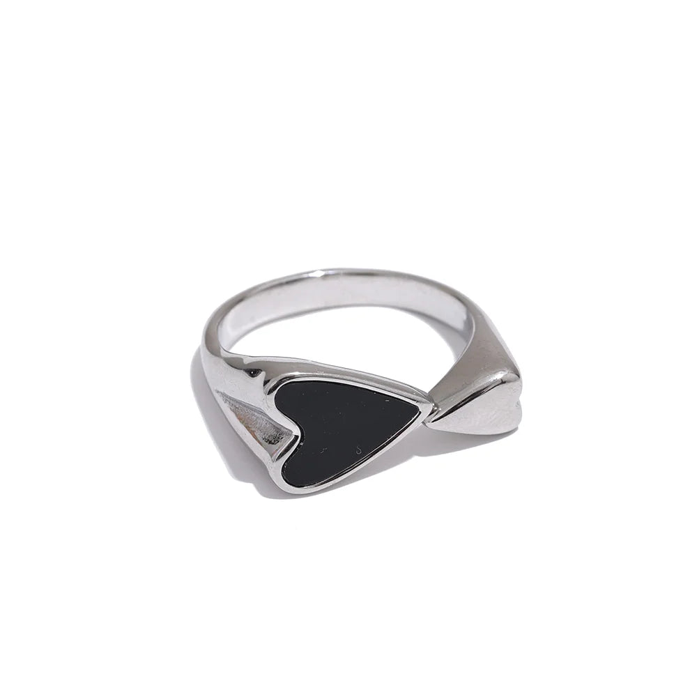 Shell Acrylic Heart Ring