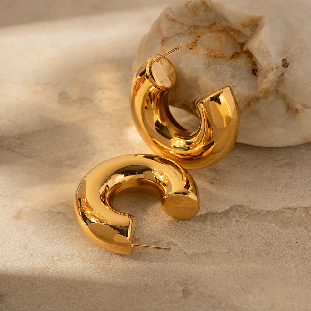Vintage Hollow Hoop Earrings