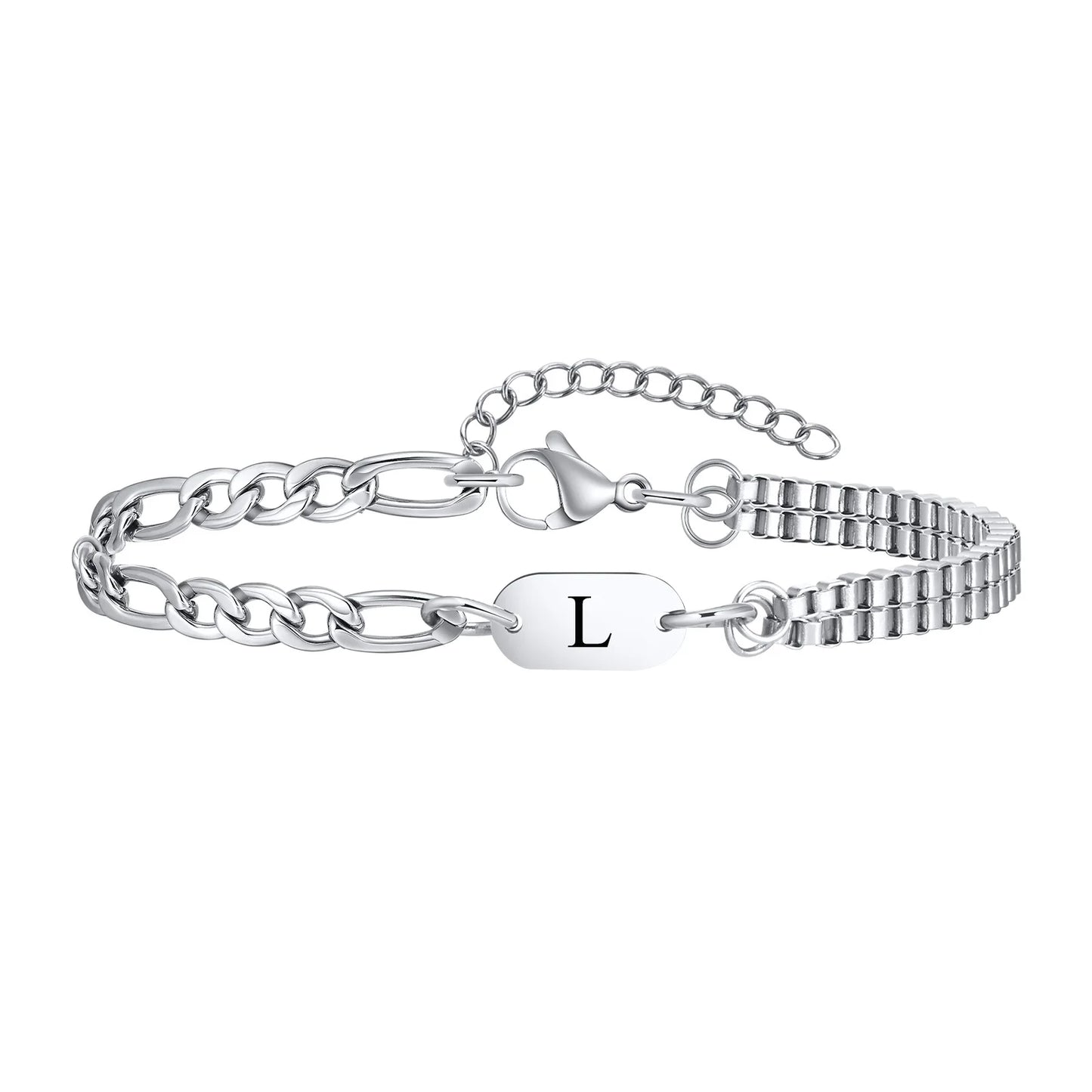 A-Z Initial Link Chain Bracelets