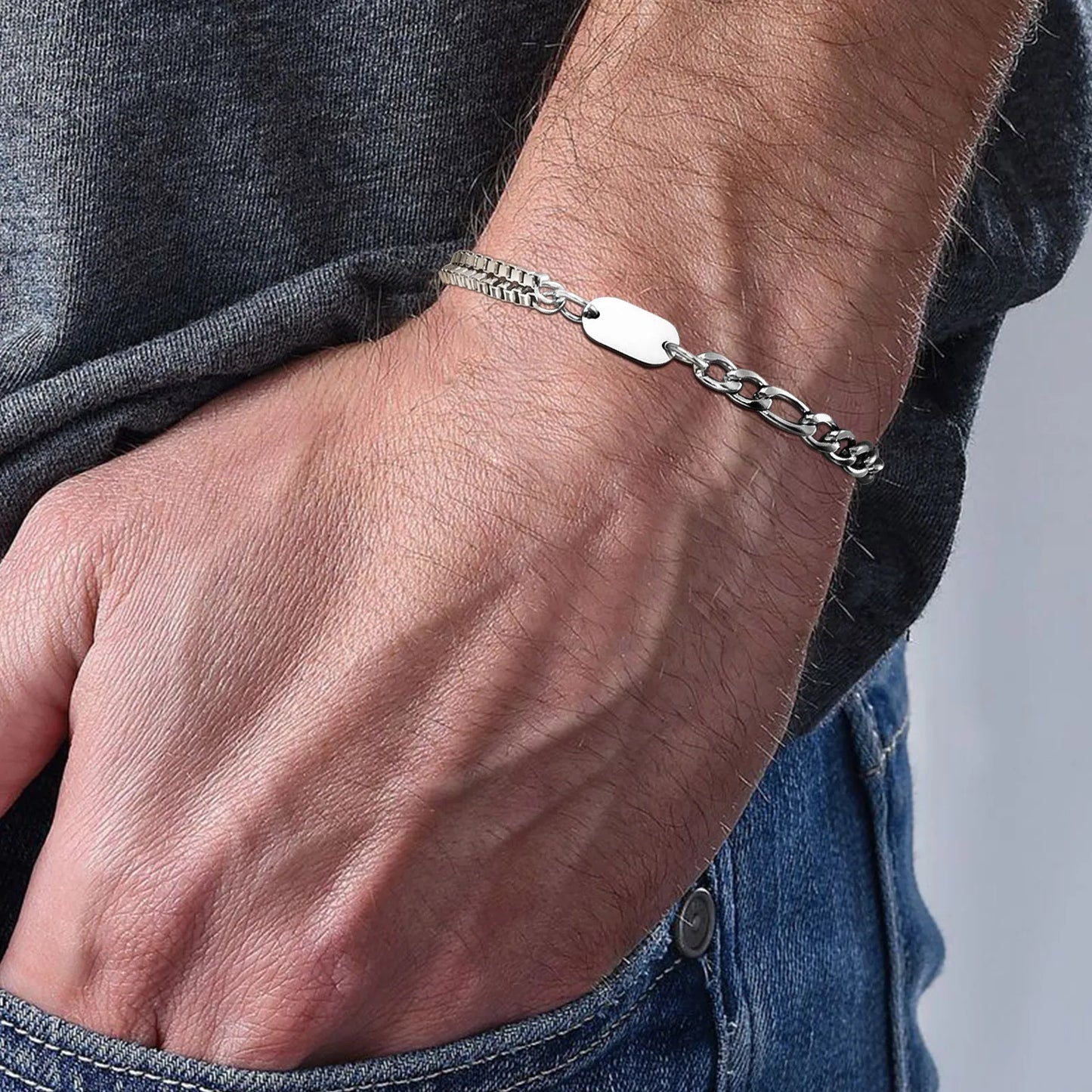 A-Z Initial Link Chain Bracelets