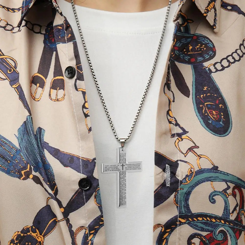 Christian Bible Cross Chain Necklace