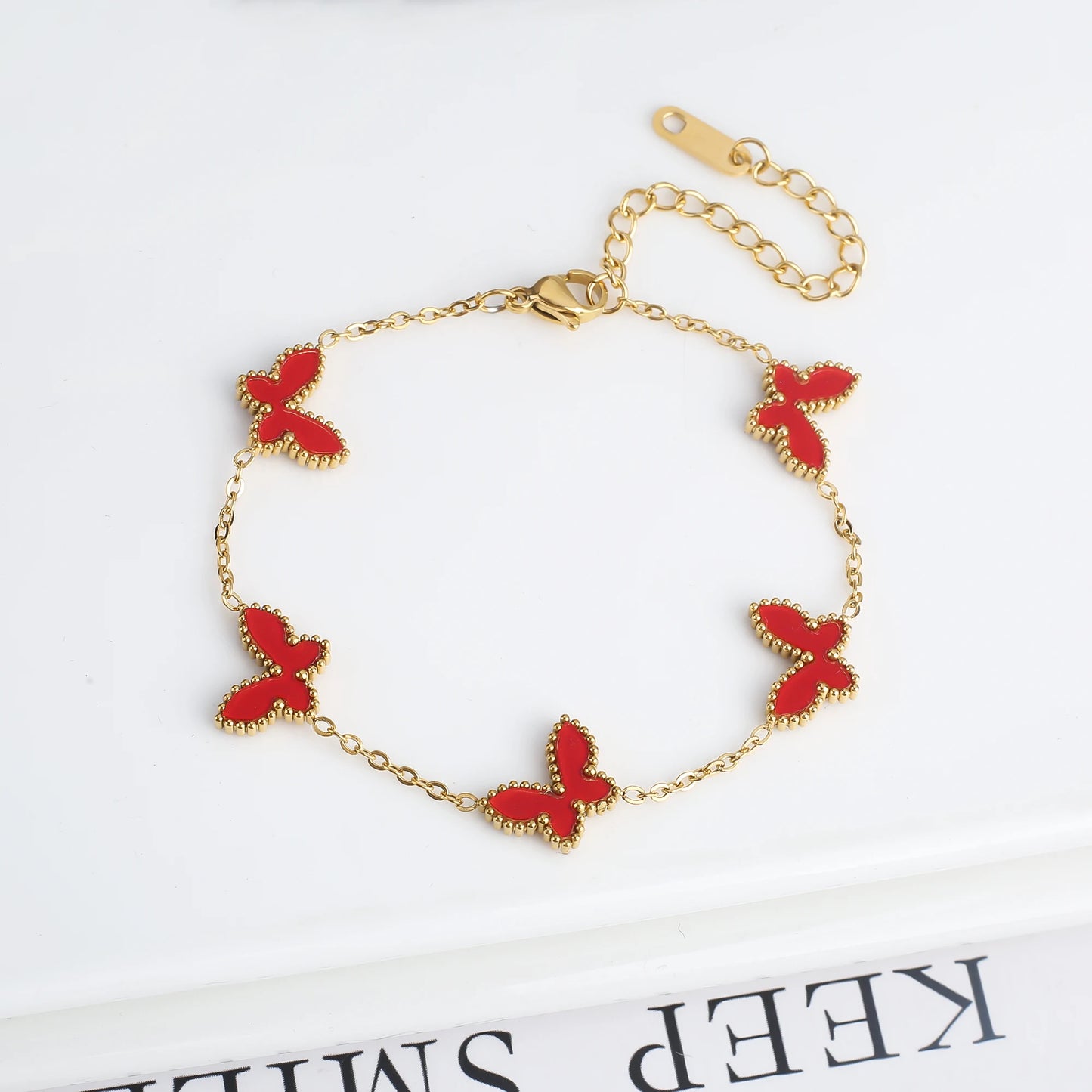 3PCS Stainless Steel Butterfly Jewelry Set